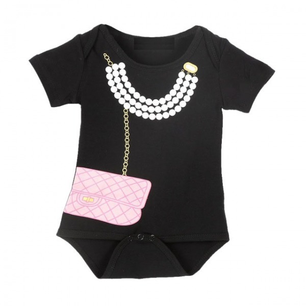 Baby Girl Onesie with Purse & Necklace